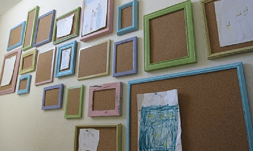 10 Top Ways To Display Your Children's Artwork corkboard